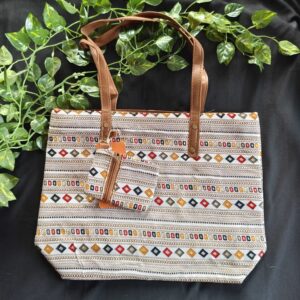 Digital Jaipuri Printed Tote Bag.. with Coin Pouch