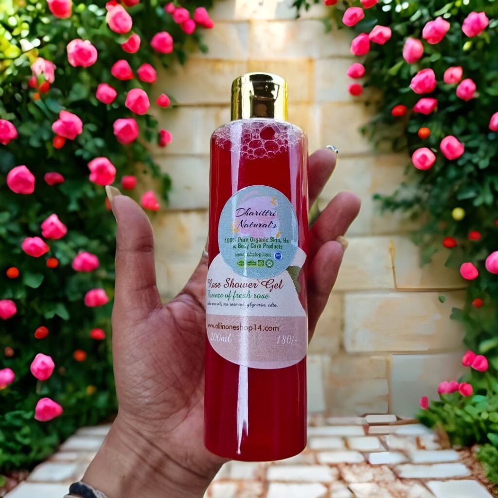 Dharittri Naturals Organic Rose Shower Gel