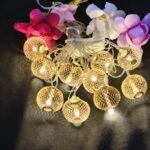 Metal Ball Light – 7ft Long String with 10 Metal Ball Lamps